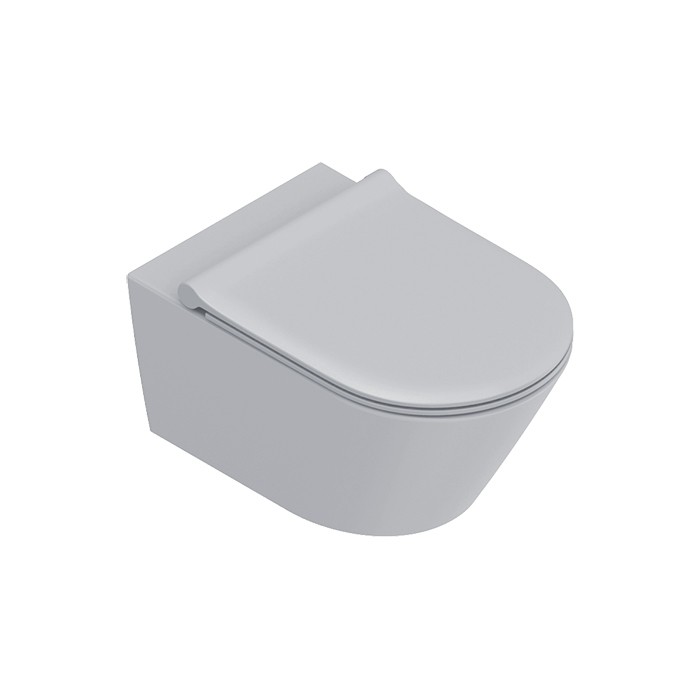 Catalano Zero Унитаз подвесной 55x35см, безободковый, смыв Tornado, покрытие Twinglaze+, цвет: Cemento Satinato
