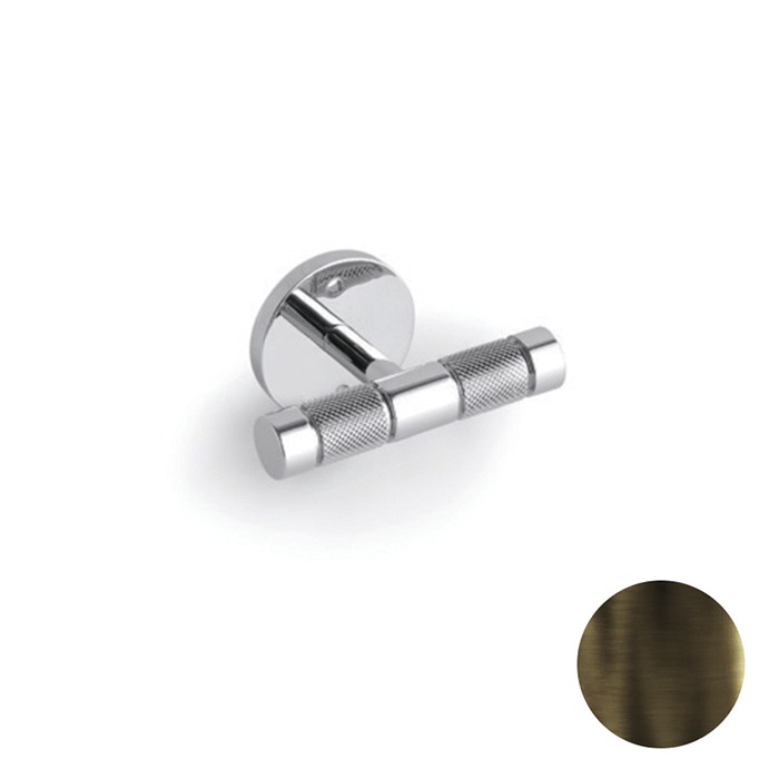 Bertocci Officina 01 Крючок, подвесной, двойной, цвет: темная бронза