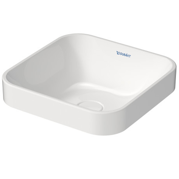 Duravit Happy D.2 Plus Раковина 40х40см, без отв., накладная, квадратная, цвет: белый