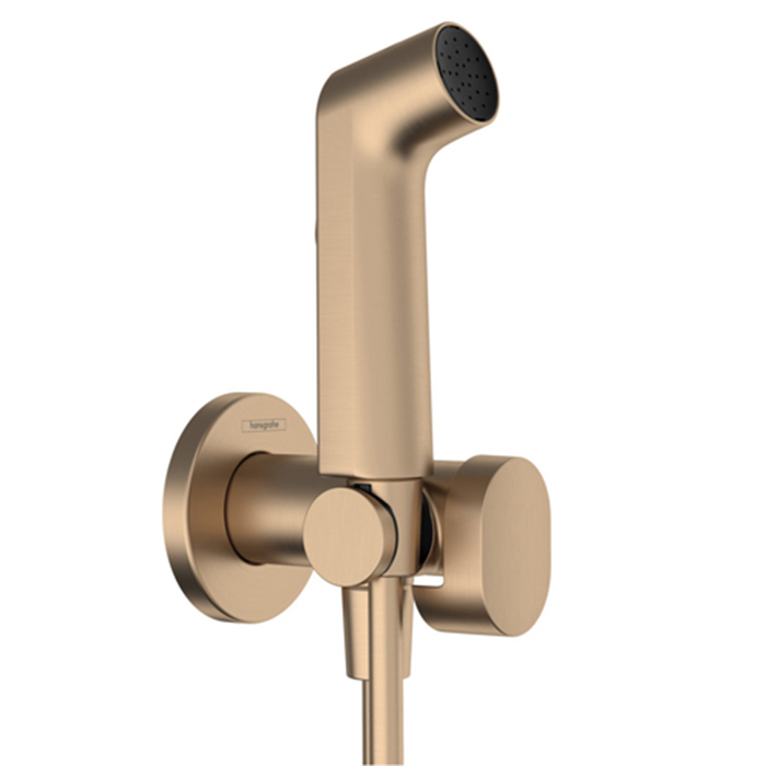 Hansgrohe  Bidette E Гигиенический душ со смесителем, держатель, цвет: бронза