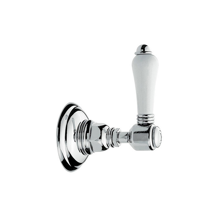 Nicolazzi Запорный вентиль 3/4", с ручкой: белая, цвет: хром