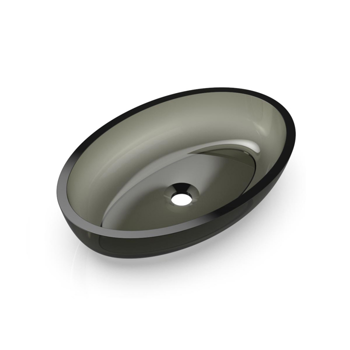 Knief Oval Shape Раковина накладная 55x37x13см., без отв., из полимерного материала, цвет: Turmalin # 020