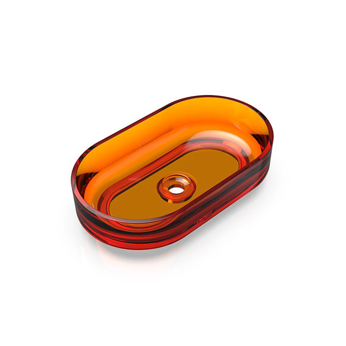 Knief Ellipse Shape Раковина накладная 55x32x14см, без отв, из полимерного материала, цвет: Citrin # 060