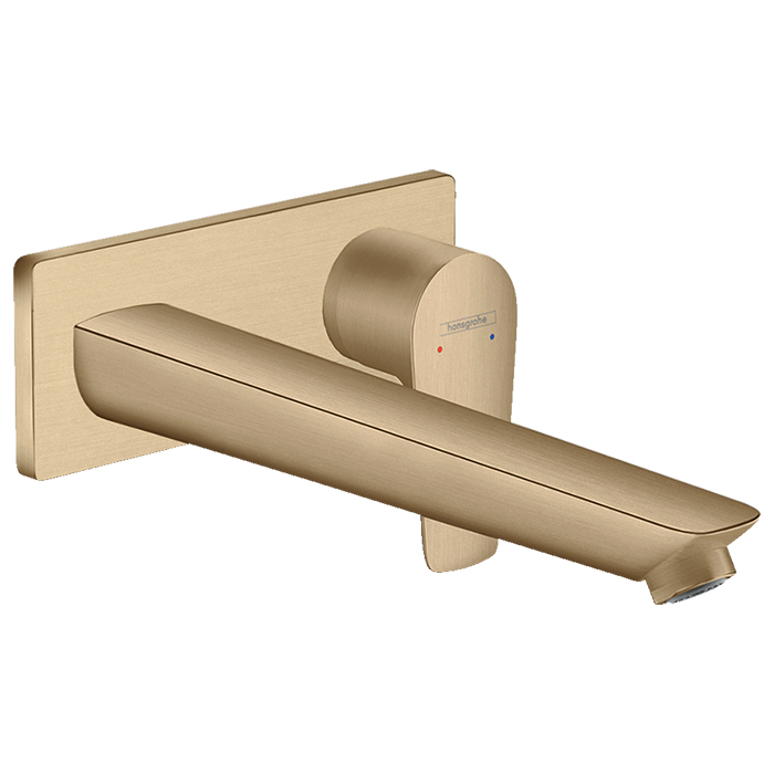 Hansgrohe Talis E Смеситель для раковины, встраиваемый, излив: 22.5см, внешняя часть, цвет: шлифованная бронза
