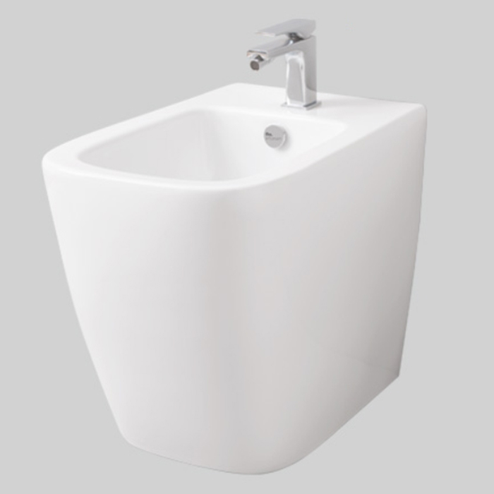 Artceram A16 Биде напольное 36х52 см, 1 отверстие, saniglaze, цвет: белый матовый