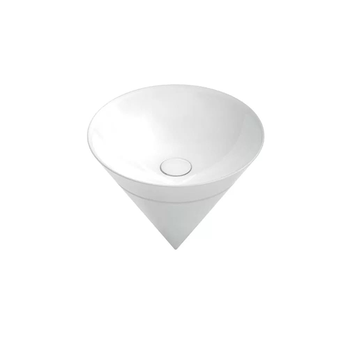 Kerama Marazzi Cono Раковина 44.5х44.5х35см., встраиваемая сверху, без отв., без перелива, цвет: белый глянцевый