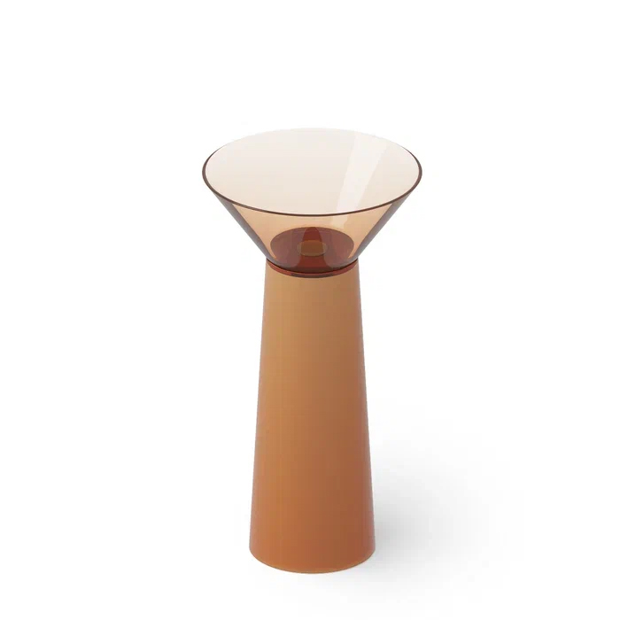 Dea Design Pedestal Basin Раковина 48x48х90см., напольная, без отв., Glasstech, прозрачная смола, цвет: Sunset R1