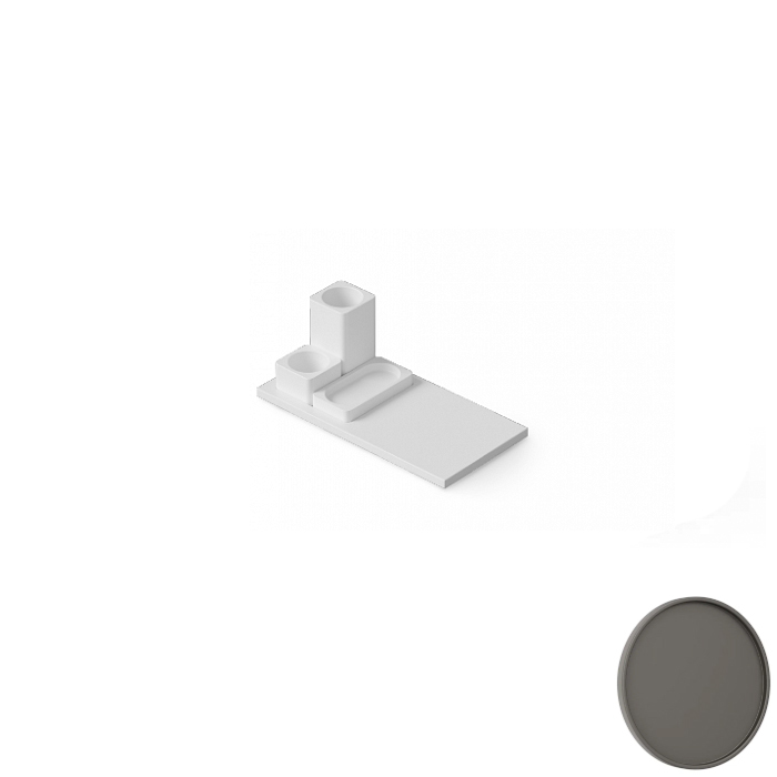 Dea Design Accessories Набор аксессуаров 40x20x12см., настольных, Solid Surface, цвет: graphite