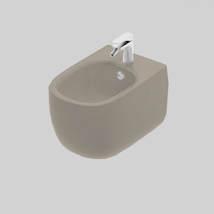 Artceram Seta Биде подвесное 36х53см., 1 отверстие, покрытие Saniglaze, цвет: matera