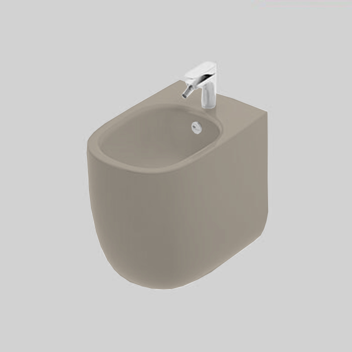 Artceram Seta Биде напольное 36х54см., 1 отверстие, покрытие Saniglaze, цвет: matera