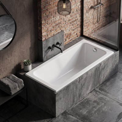 Ideal Standard Dolce Vita Ванна 170x75 см, встраиваемая, акрил, без панелей, перелива, ножки в комплекте, цвет: белый глянец