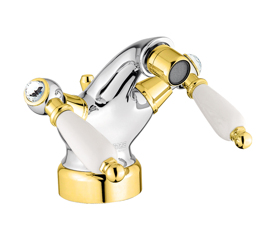 Смеситель для биде Fiore COLONIALE SKY (SWAROVSKI®) 03CO0632, хром/золото
