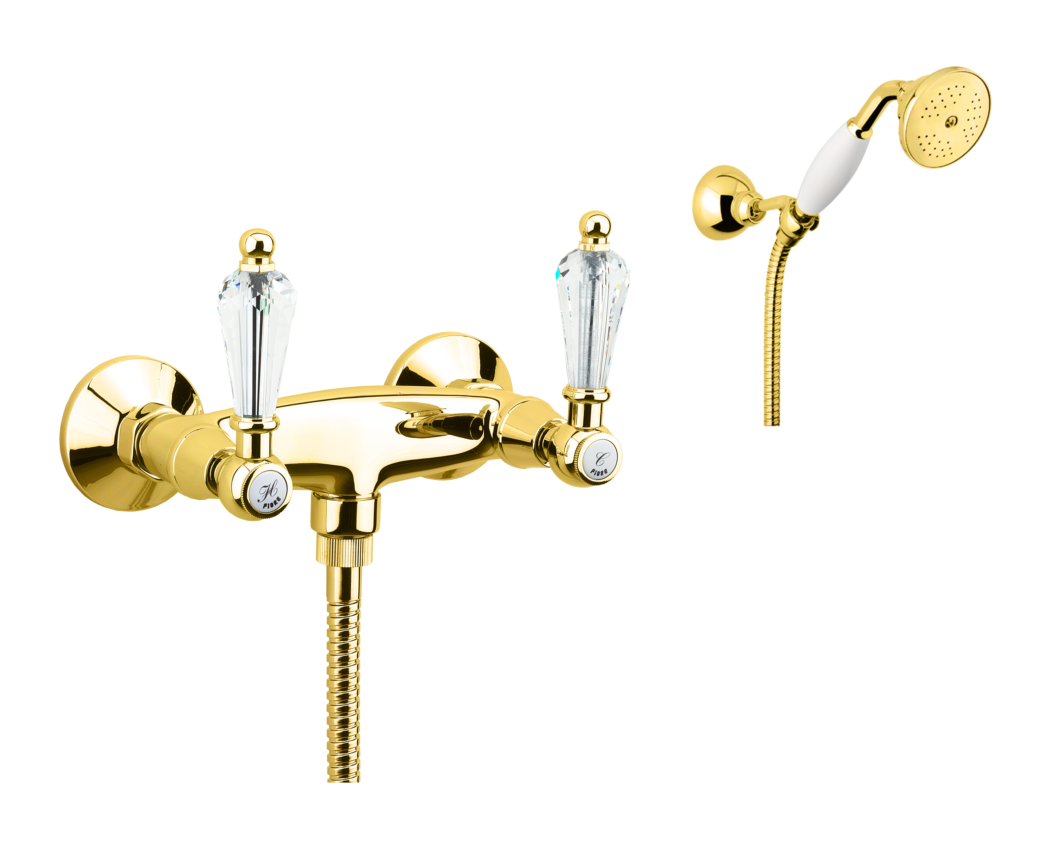 Смеситель для душа Fiore GIOIELLI (SWAROVSKI®) 08OO0602, золото
