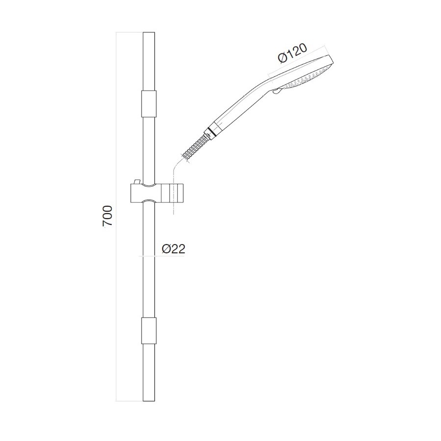 Душевой гарнитур Webert Shower Set AC0486010, золото