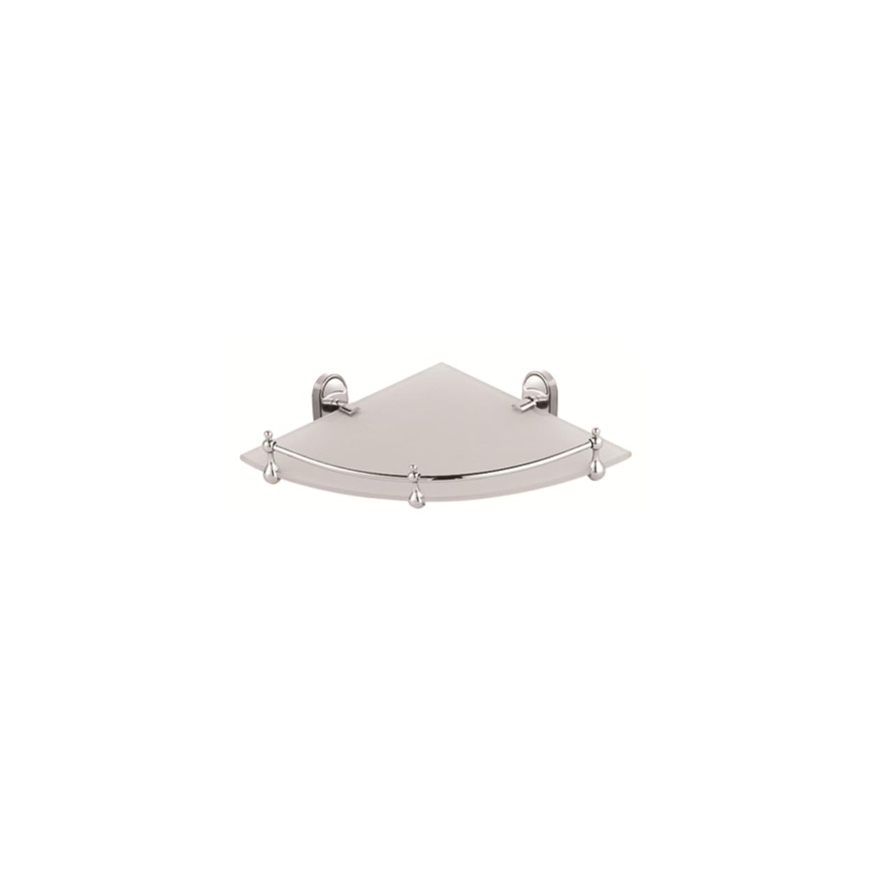 Полка стеклянная угловая D-Lin D264700, хром