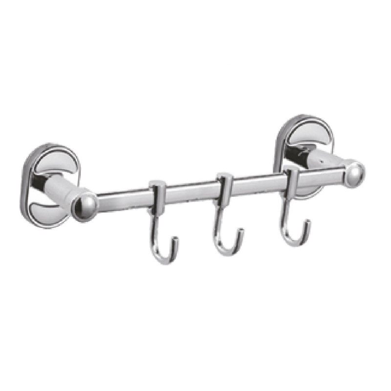 Планка с крючками для полотенец D-Lin D288700-3, хром
