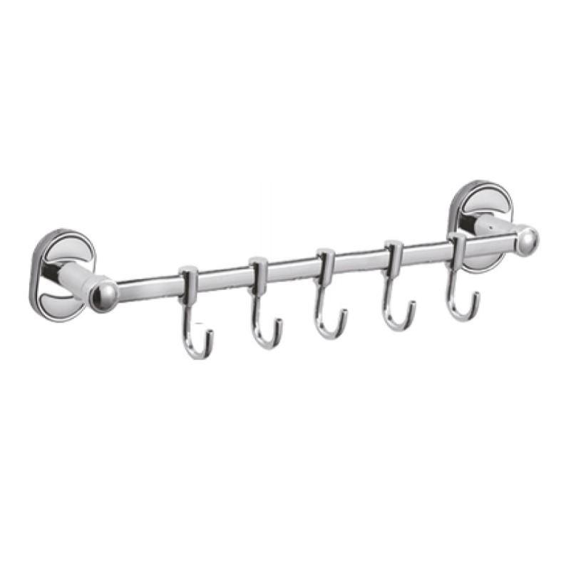 Планка с крючками для полотенец D-Lin D289700-5, хром