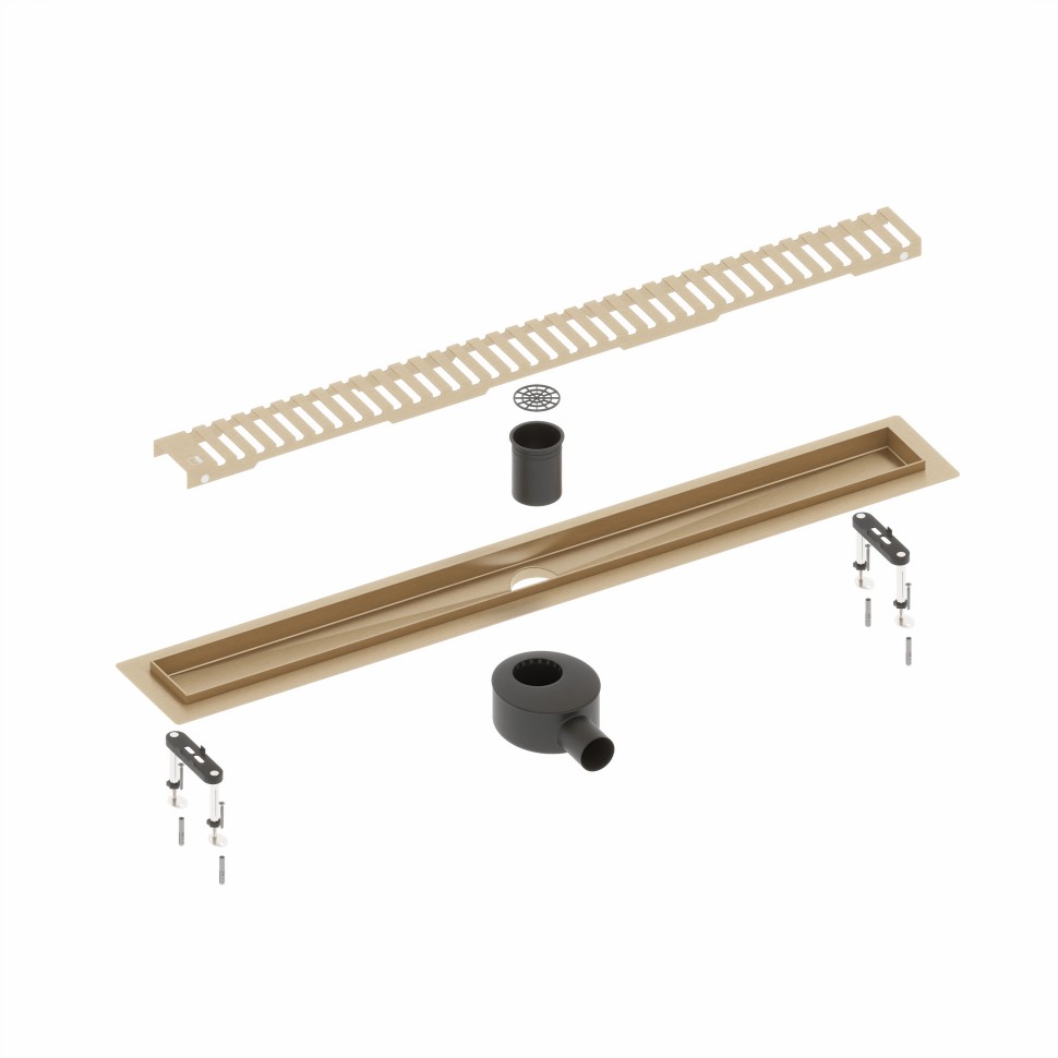 Душевой лоток TIMO Drain System DS230108/17, матовое золото
