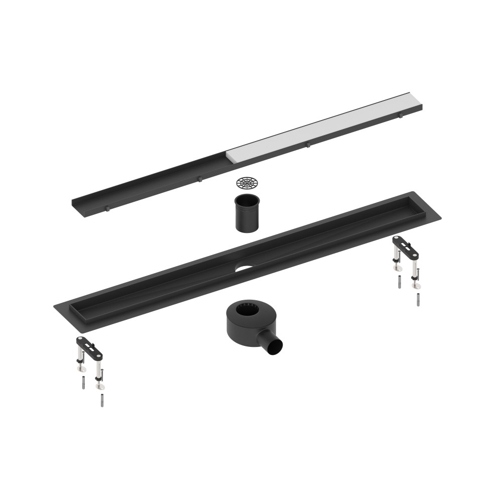 Душевой лоток (двухсторонняя решетка) TIMO Drain System DS230210/03, черный
