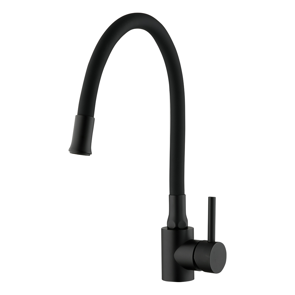Смеситель для кухни с гибким изливом FRAP F40994-6, черный