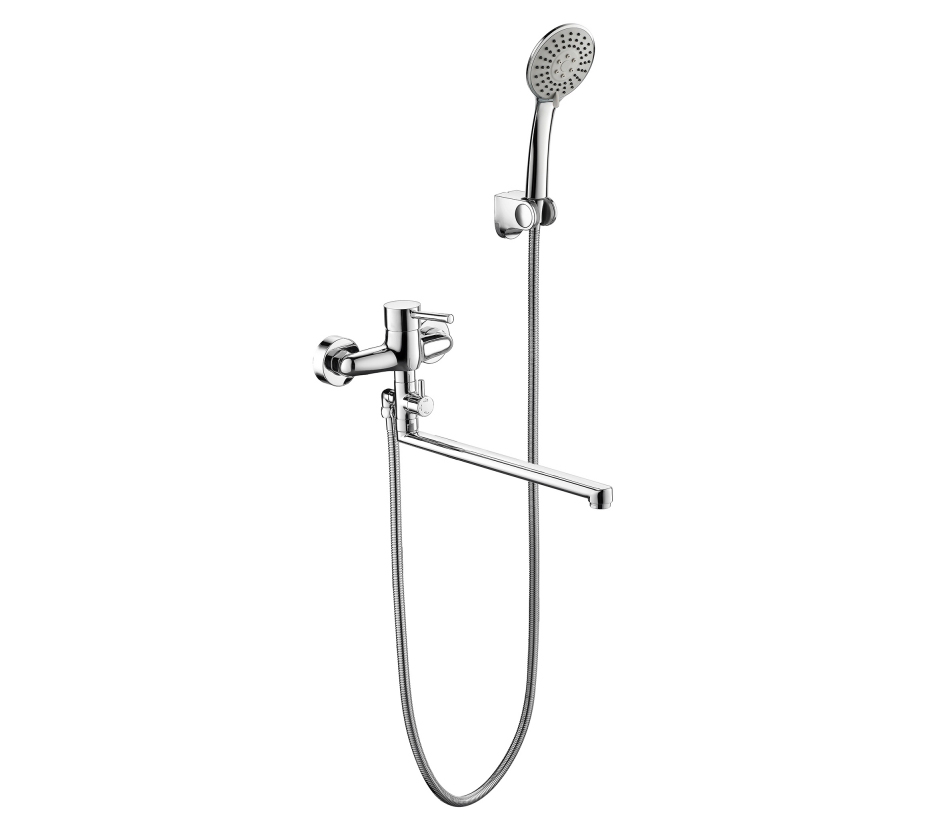 Смеситель для ванны Bravat Slim F6332366CP-01L-RUS, хром