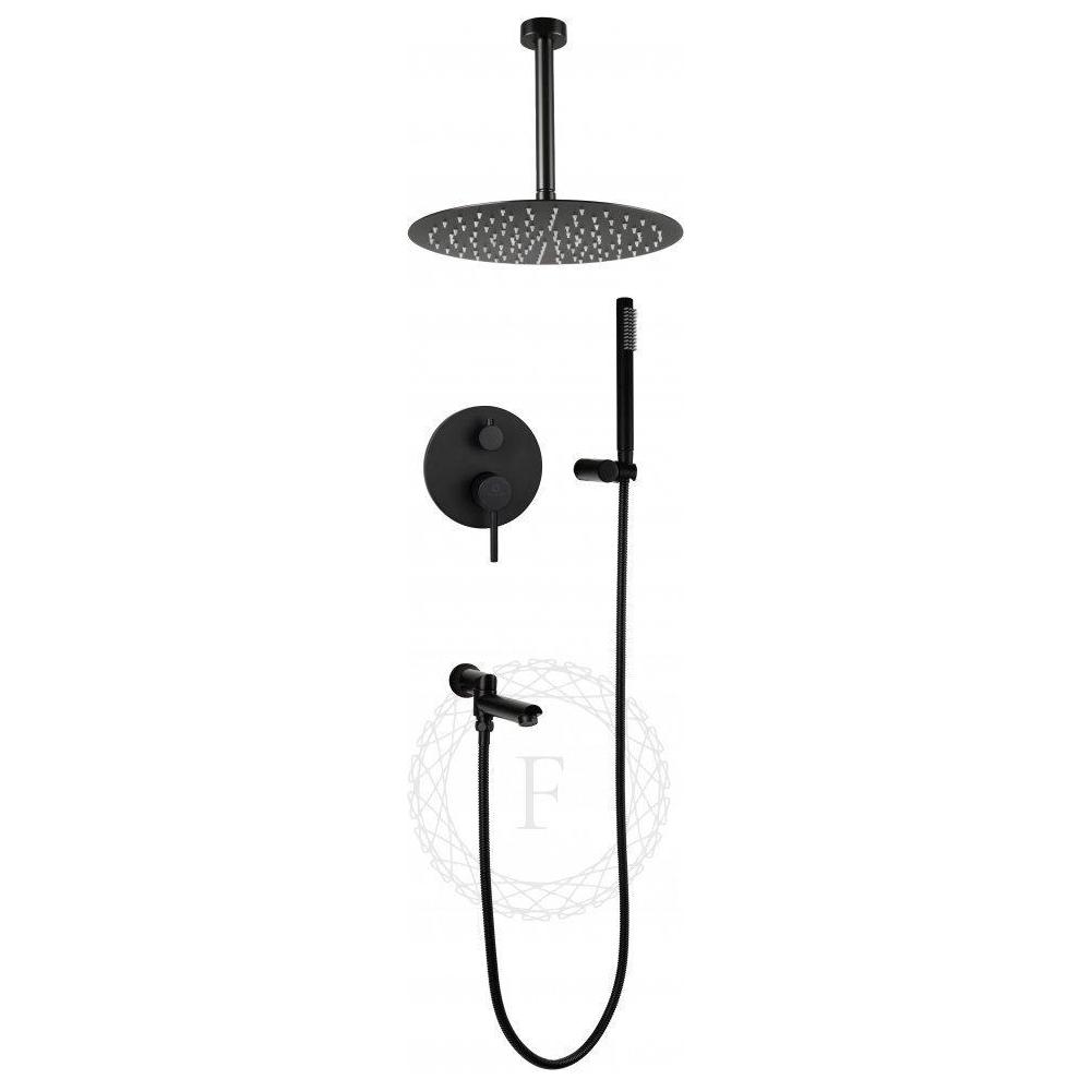 Душевая система встраиваемая FILARETE Roun FL1022BL, черный