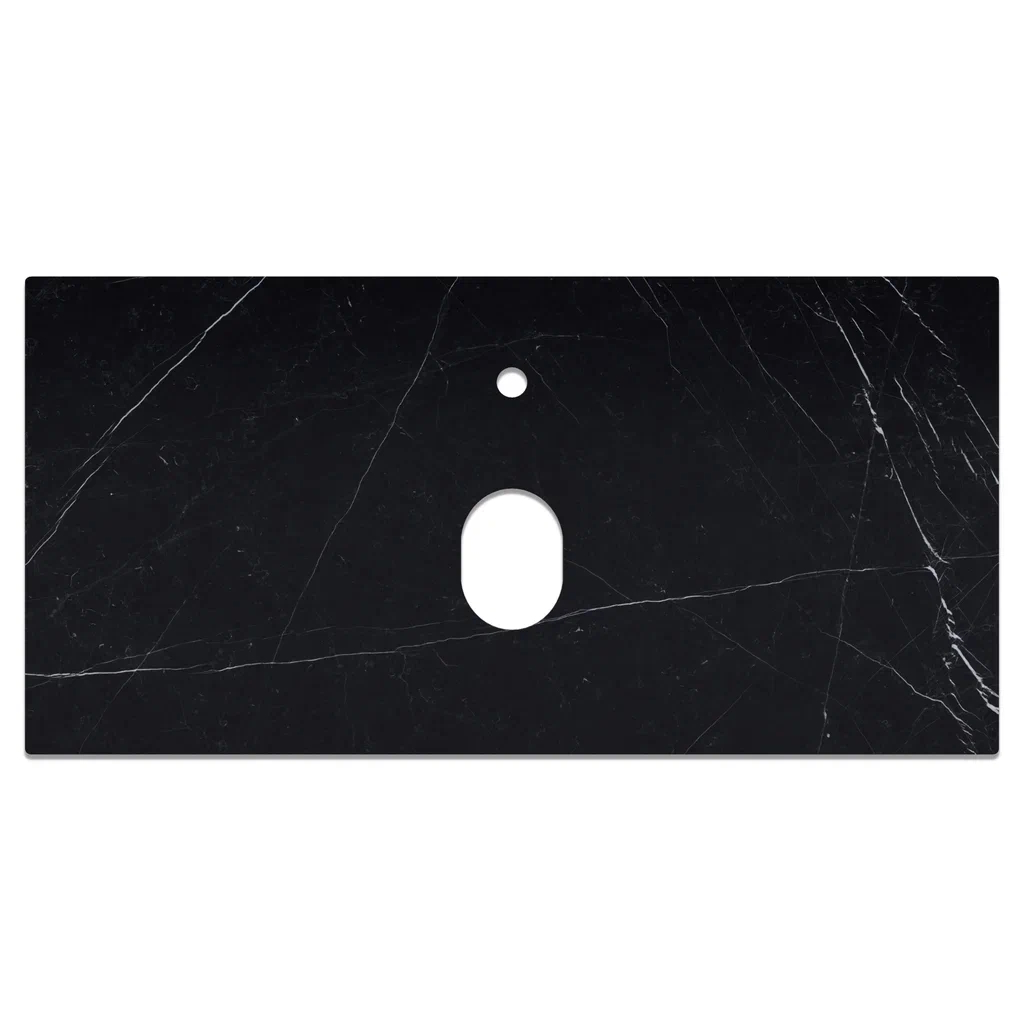 Столешница La Fenice Granite Black Olive Light Lappato Terra 100 см, черная