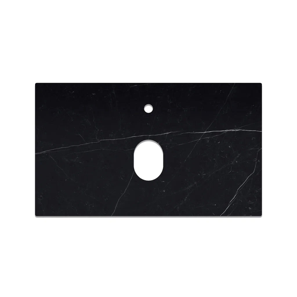 Столешница La Fenice Granite Black Olive Light Lappato Terra 80 см, черная