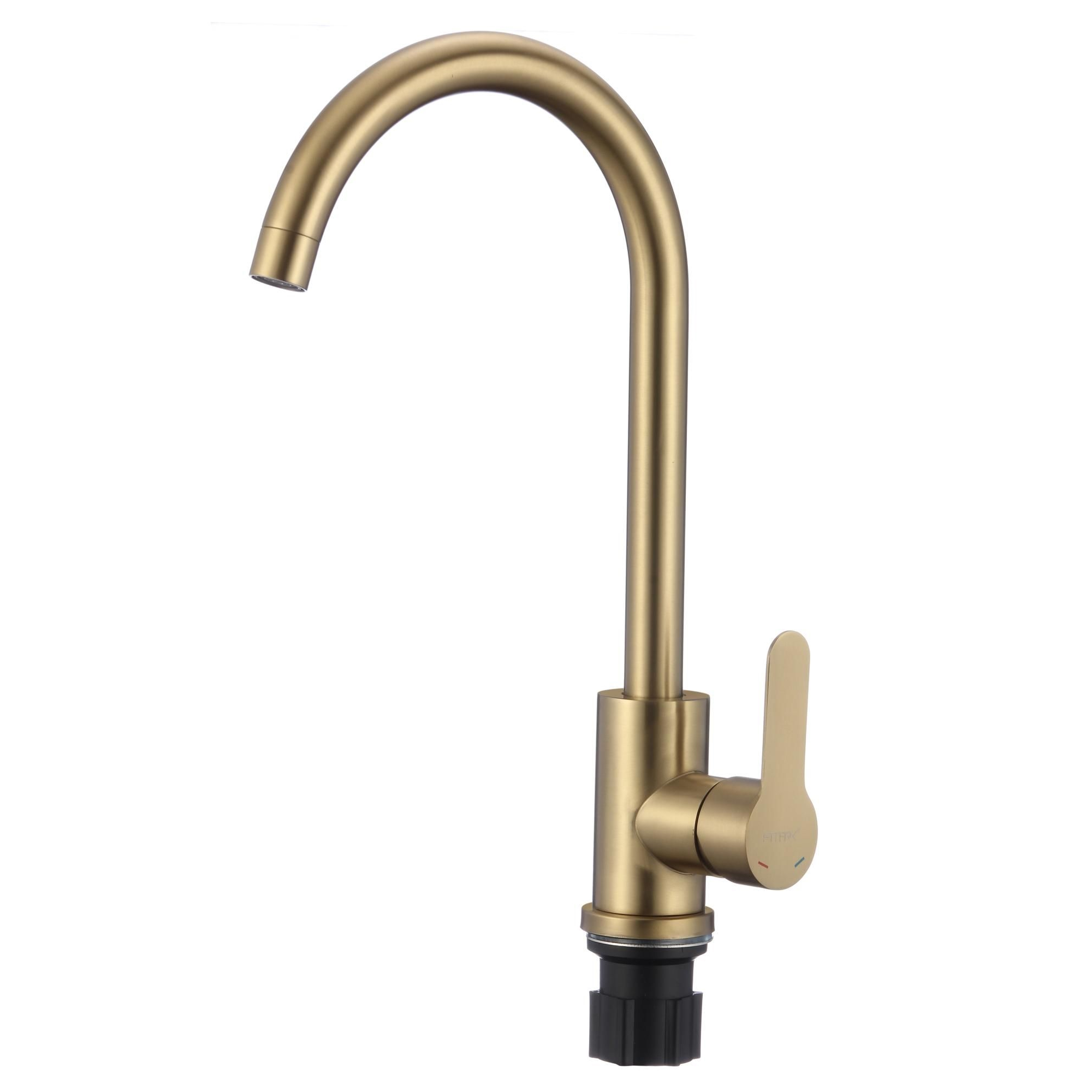 Смеситель для кухни Fmark FS8232C, матовое золото