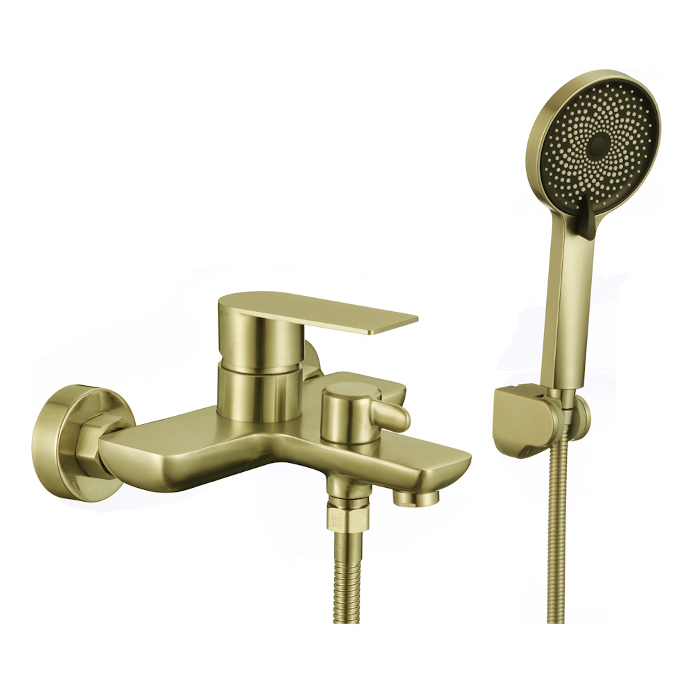 Смеситель для ванны Fmark FS8803C, матовое золото