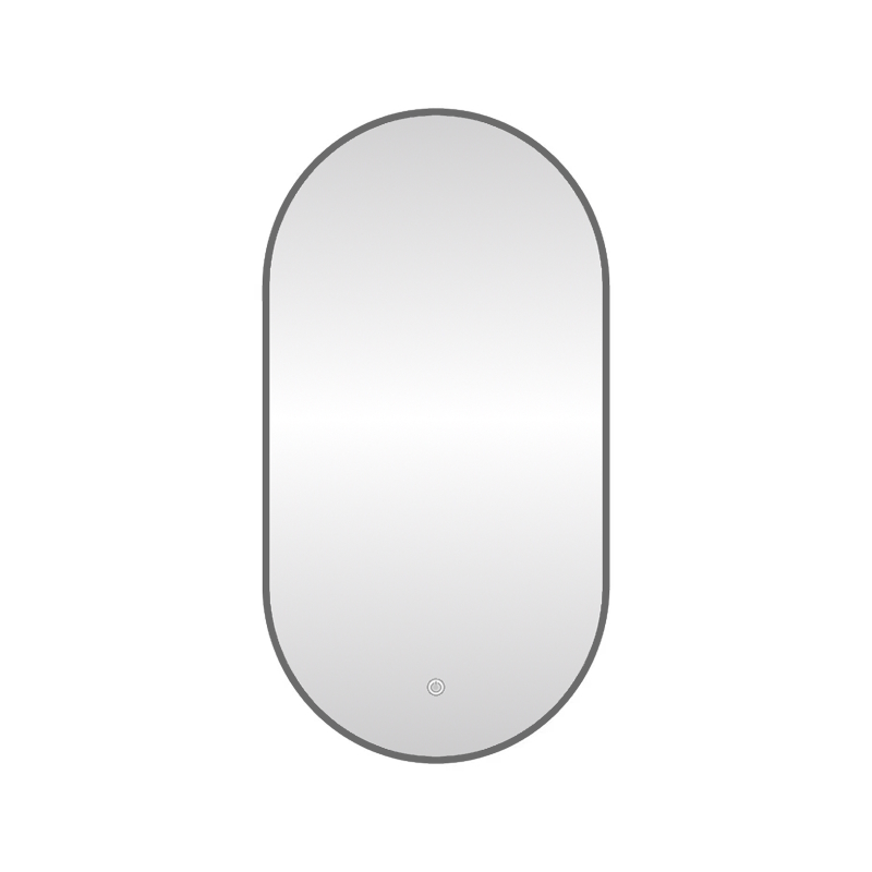 Зеркало с подсветкой LED Fixsen FX-3090F овальное 50х90 см, графит