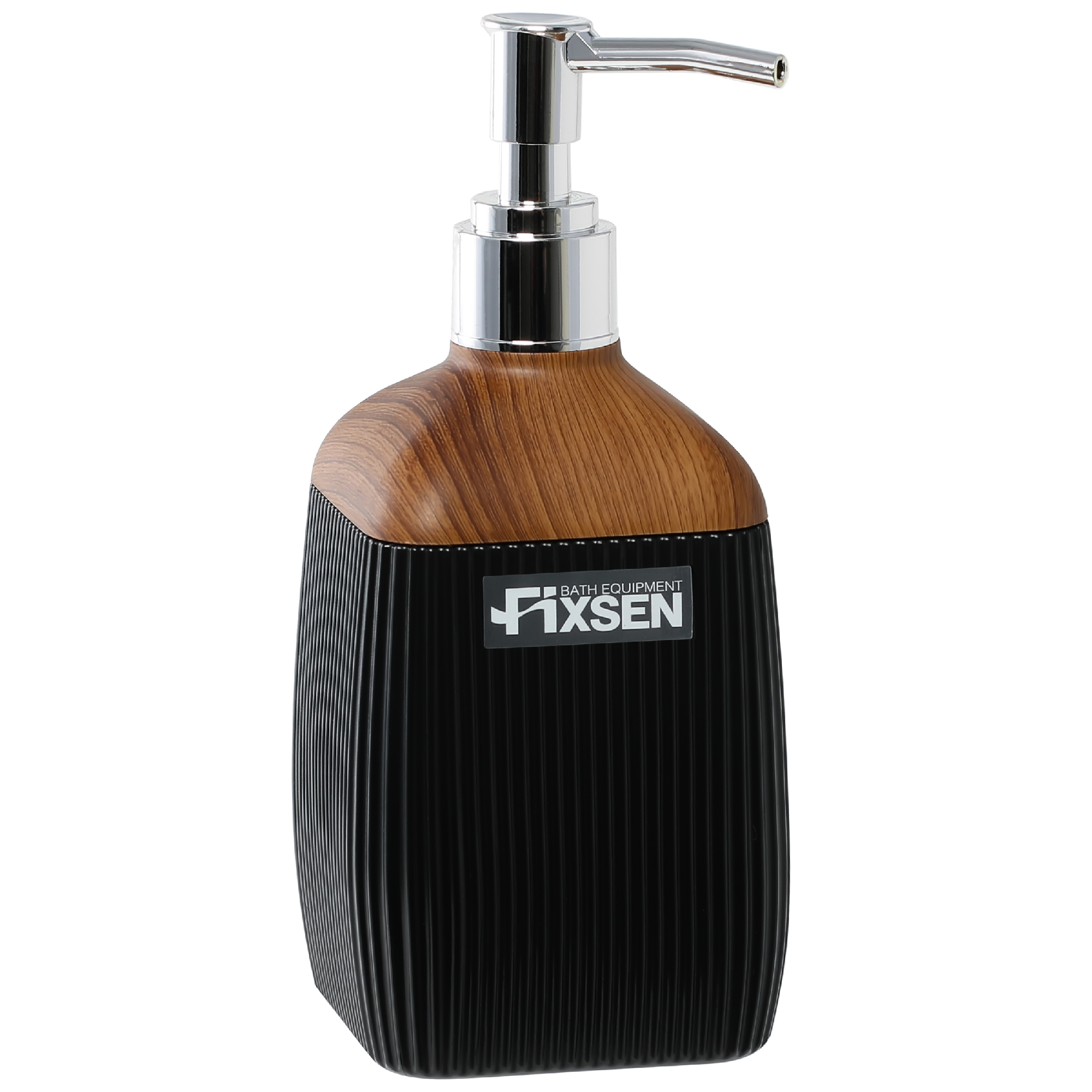 Дозатор жидкого мыла FIXSEN BLACK WOOD FX-401-1, черный/коричневый
