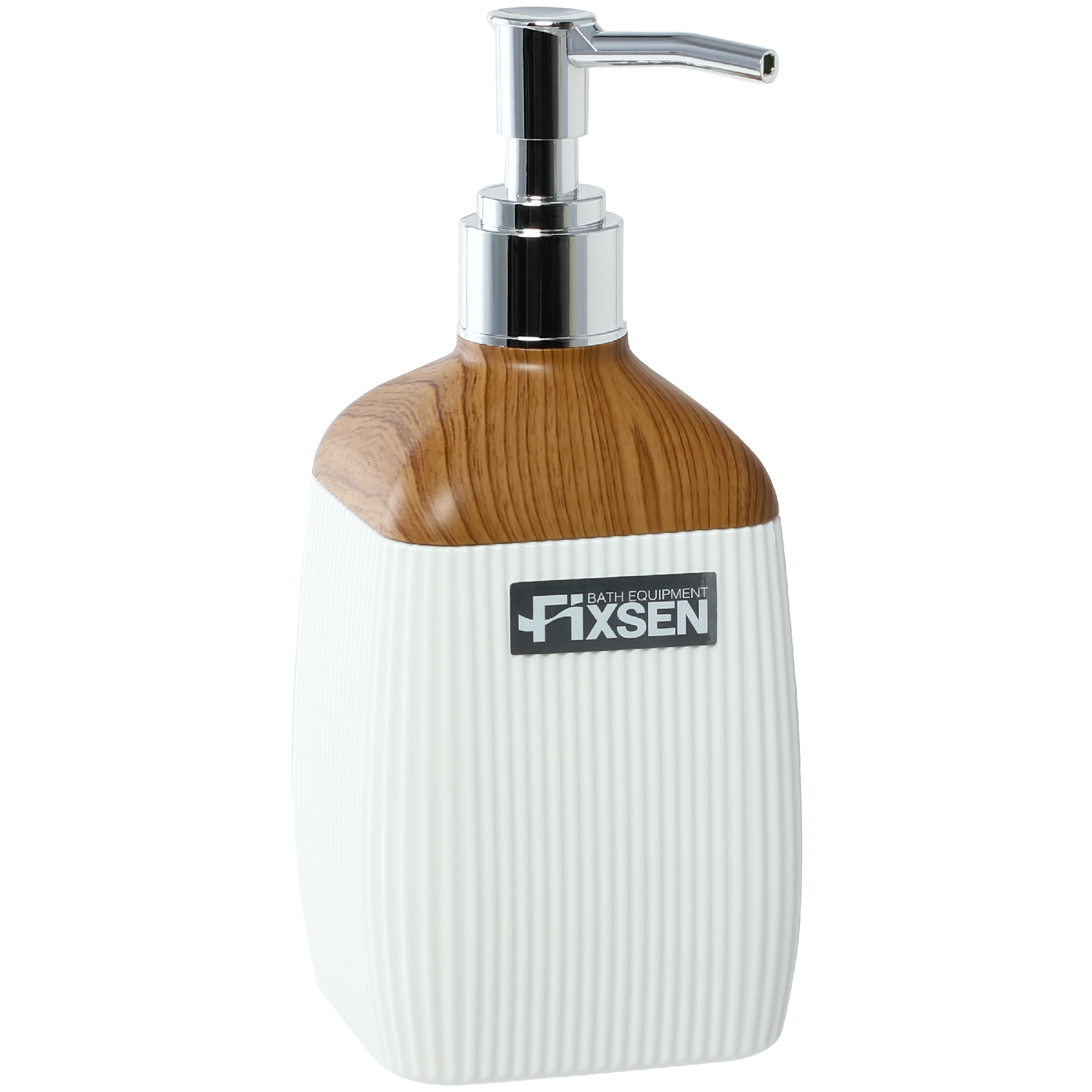 Дозатор жидкого мыла FIXSEN WHITE WOOD FX-402-1, белый/коричневый