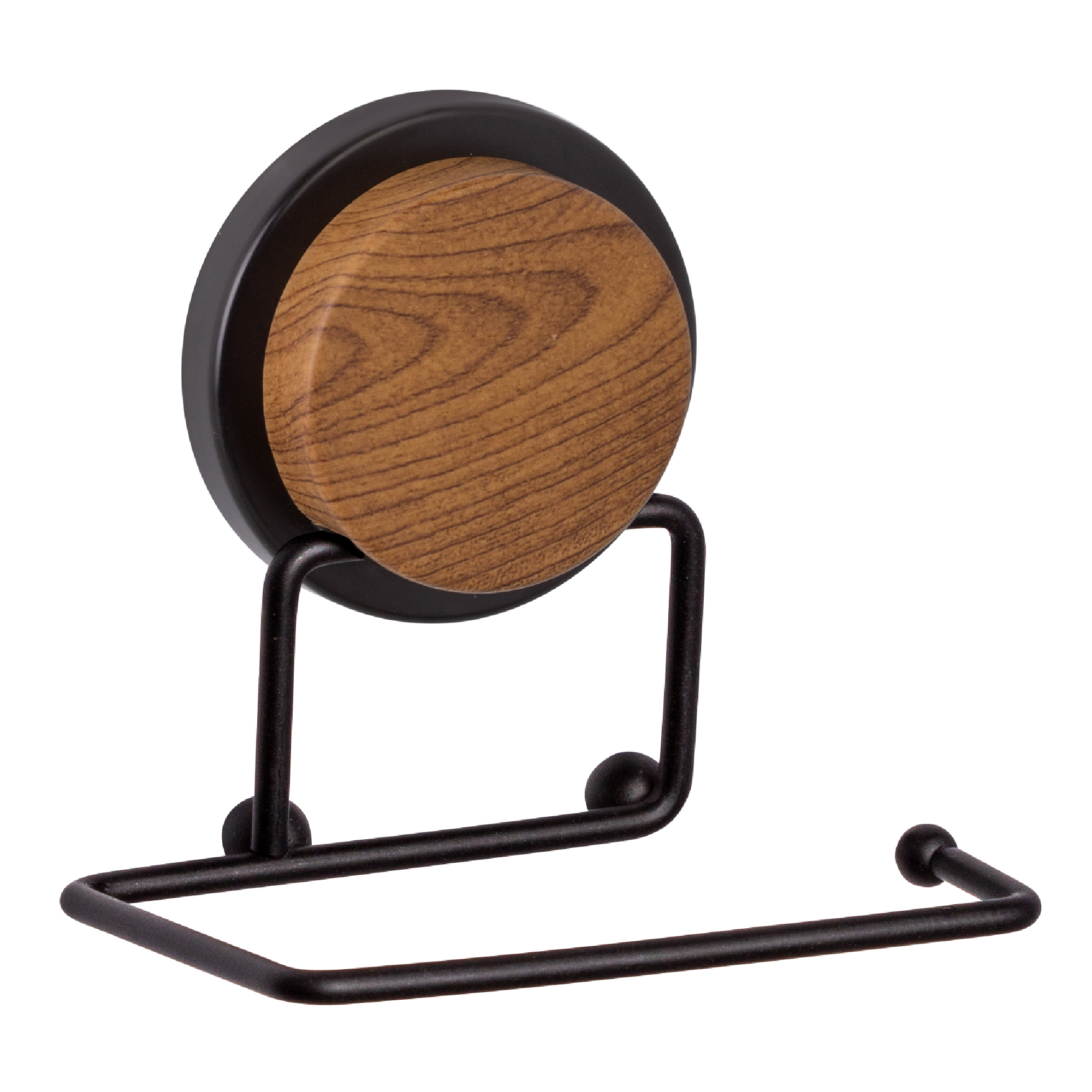 Держатель для туалетной бумаги FIXSEN MAGIC WOOD FX-46010B, черный/коричневый