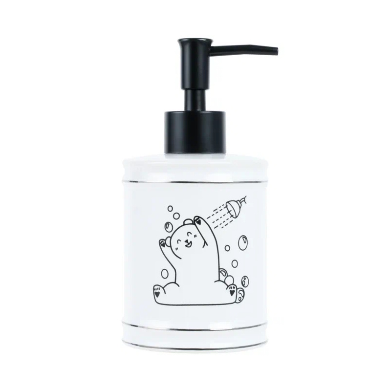 Дозатор жидкого мыла Fixsen Teddy FX-600-1, белый/черный