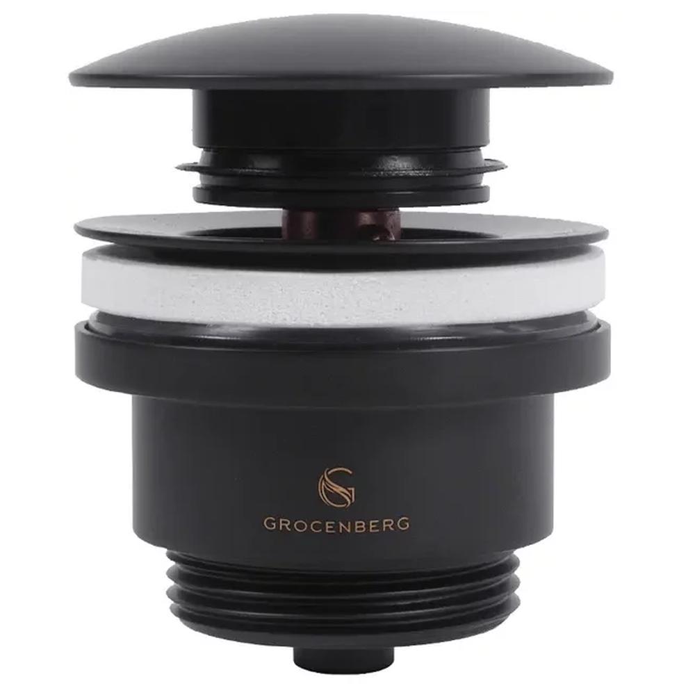 Донный клапан для раковины Grocenberg GB106BL, черный