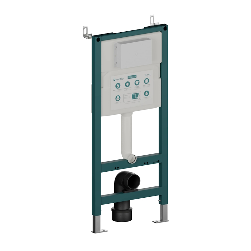 Инсталляция для подвесного унитаза Knotlor ISWC502FG, бирюзовый (серия 2)