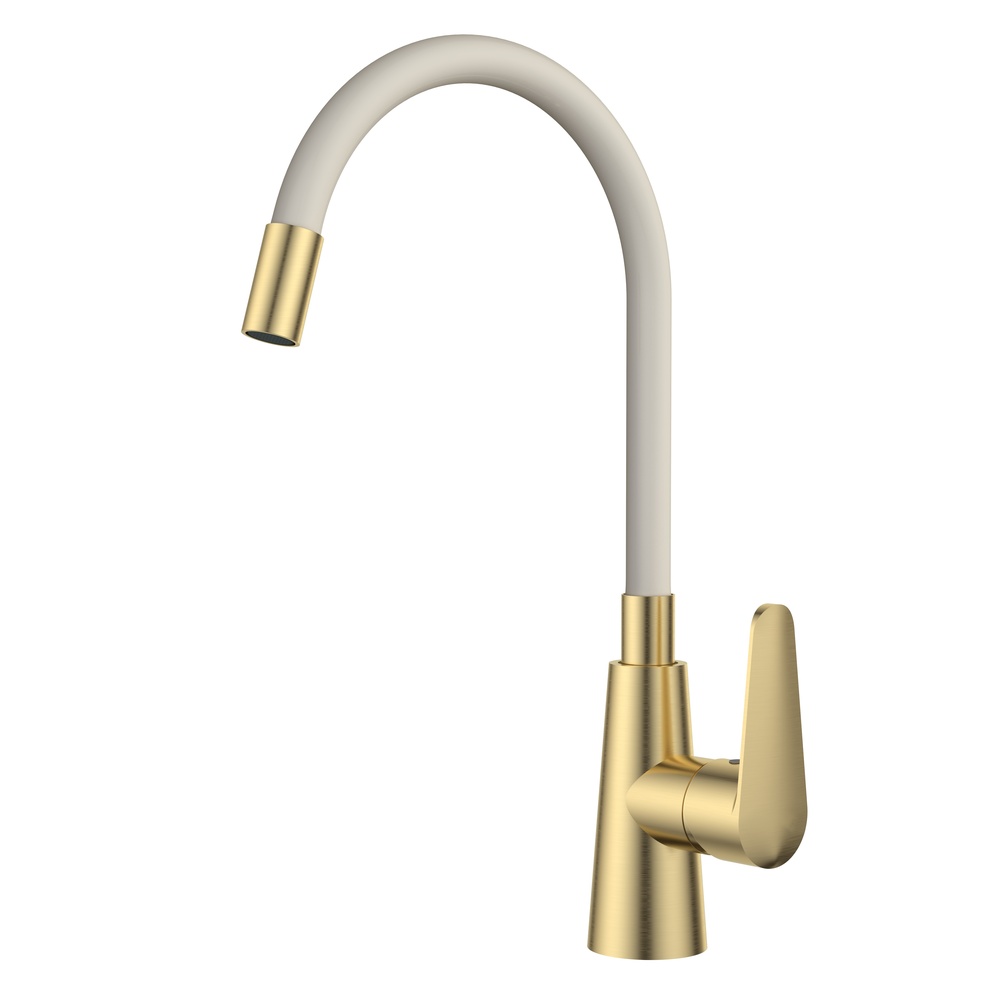 Смеситель для кухни с гибким изливом ESKO K48GW, золото