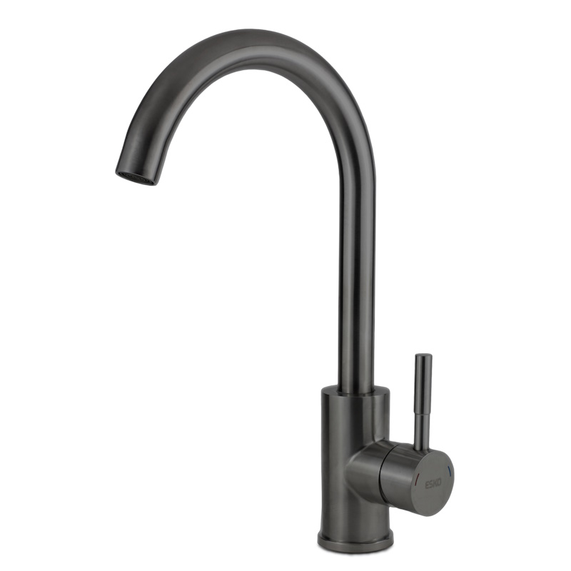 Смеситель для кухни Esko Kitchen K4GM, оружейная сталь