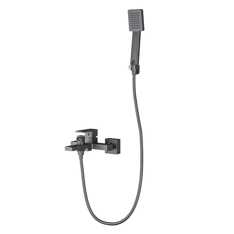 Смеситель для ванны Knotlor KN-22/GM, вороненая сталь