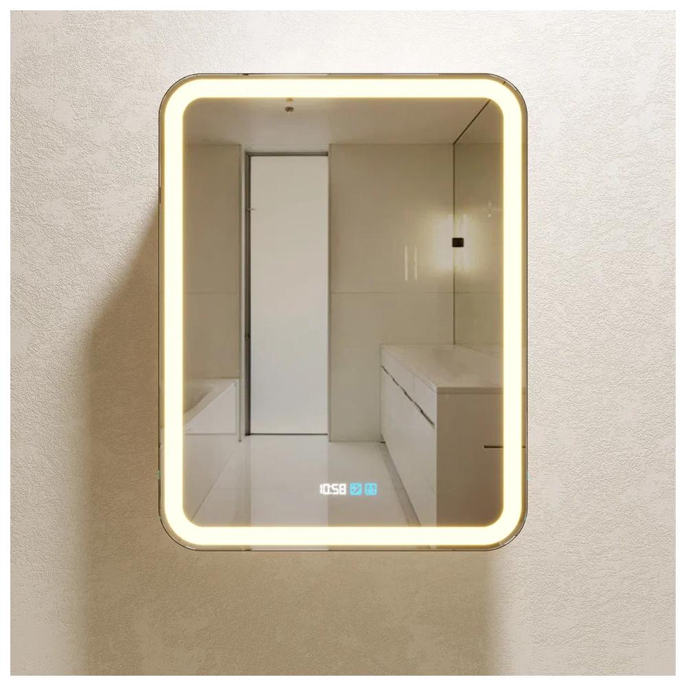 Зеркало-шкаф Silver Mirrors Фиджи 60 - 3.2 правый (часы, ТХ, подогрев, сенсорный выкл)