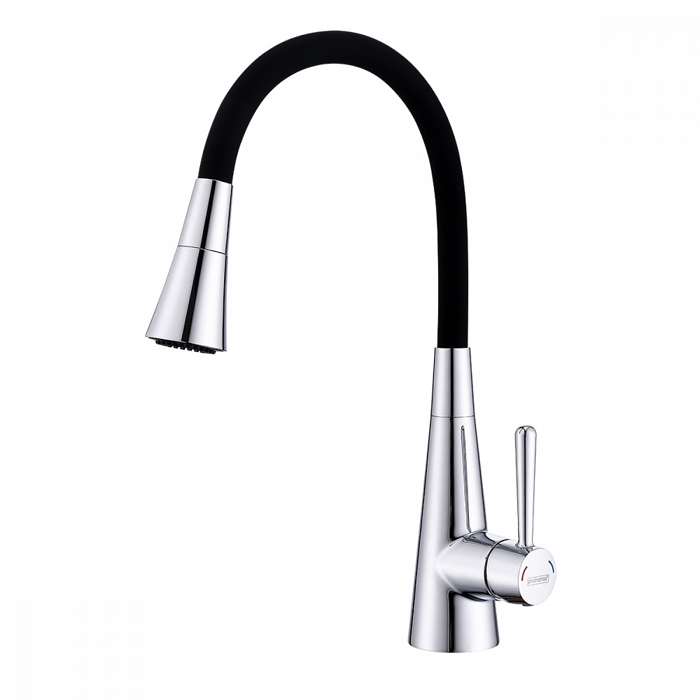 Смеситель для кухни с гибким изливом и режимом душ Prohanss P02.4406, хром