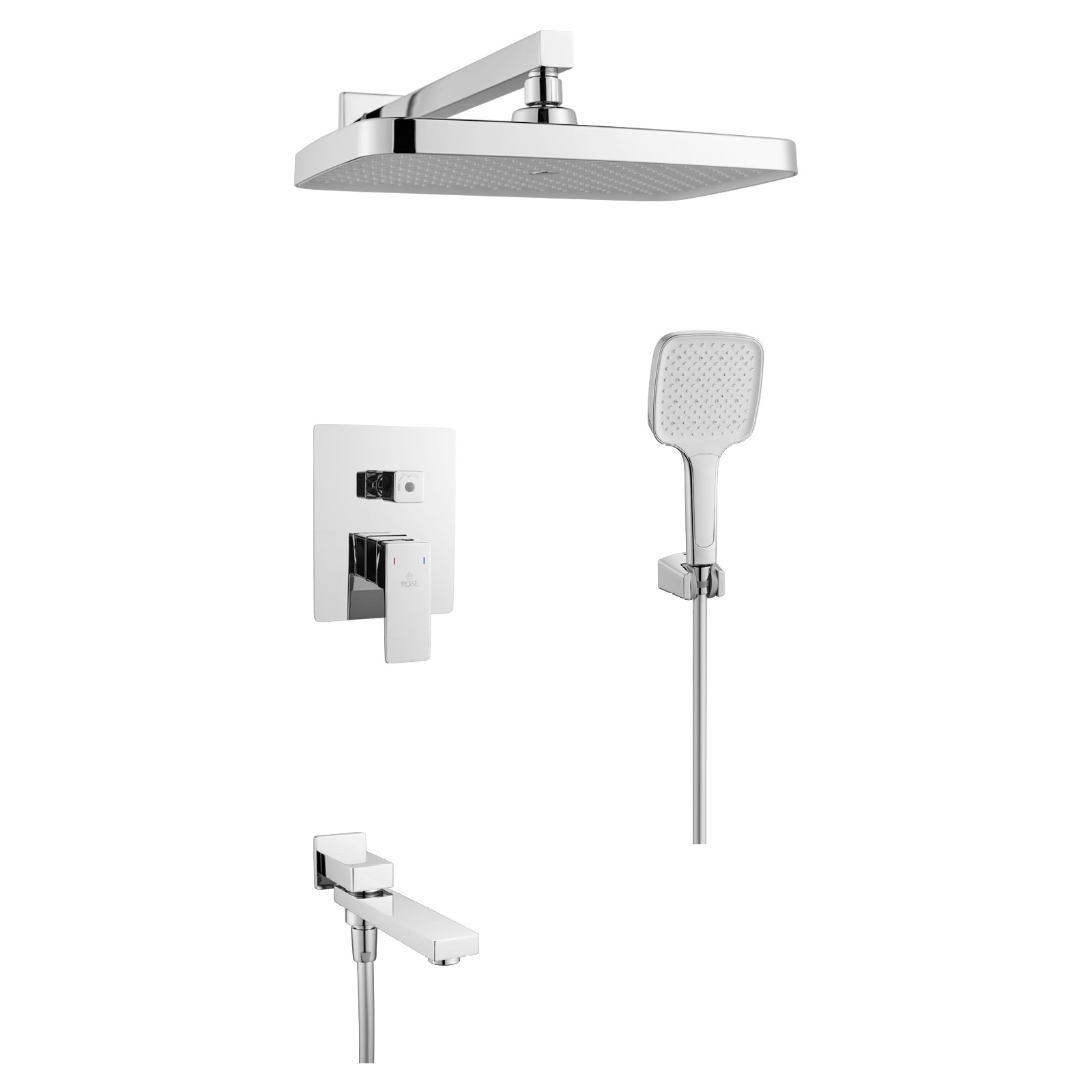 Душевая система встраиваемая Rose R2835, хром