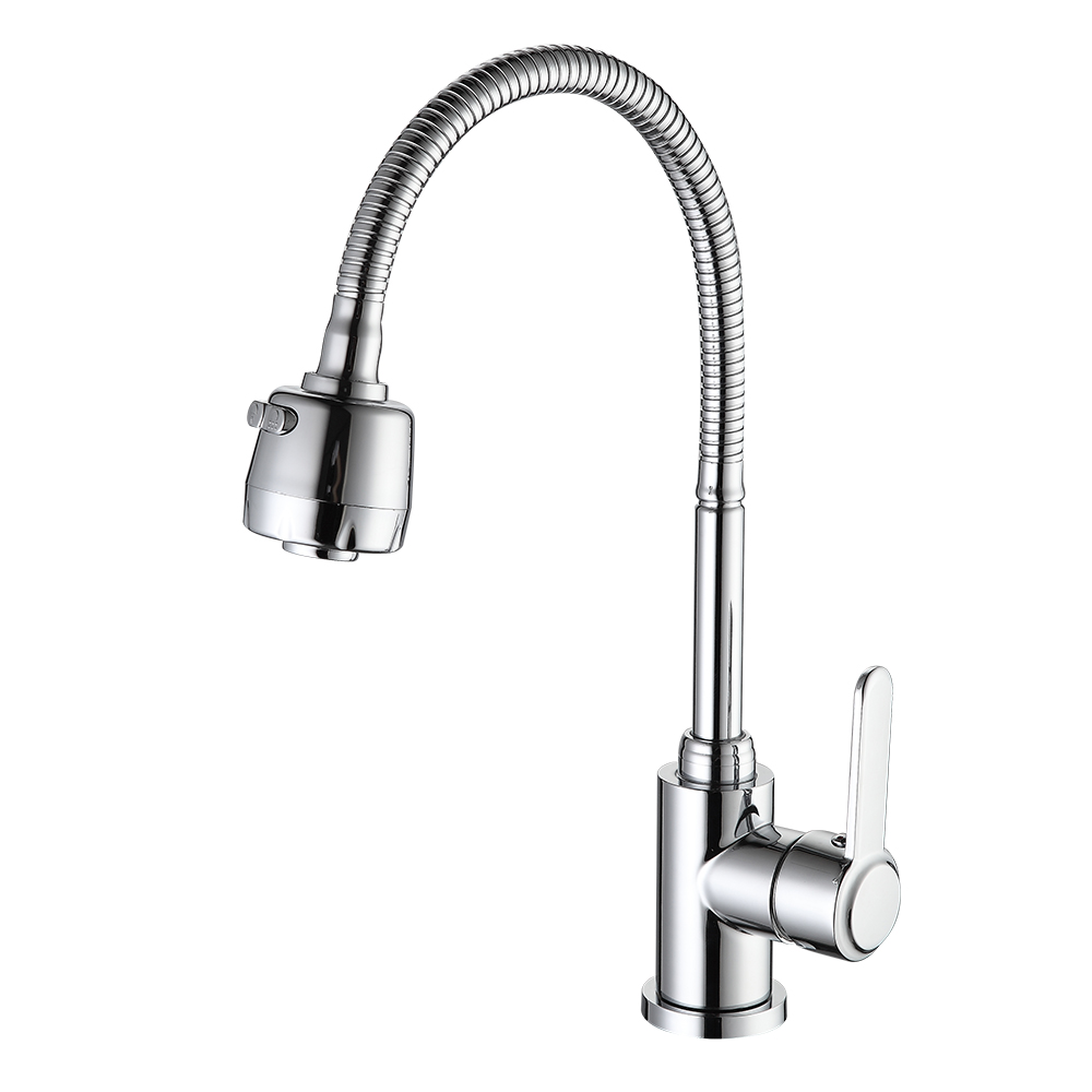 Смеситель для кухни с гибким изливом и режимом душ FRUD R42052-30, хром