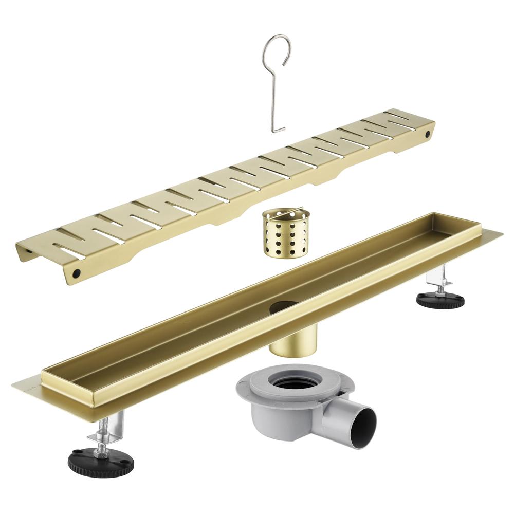Трап для душа 80 см Savol S-DL02C-80, матовое золото