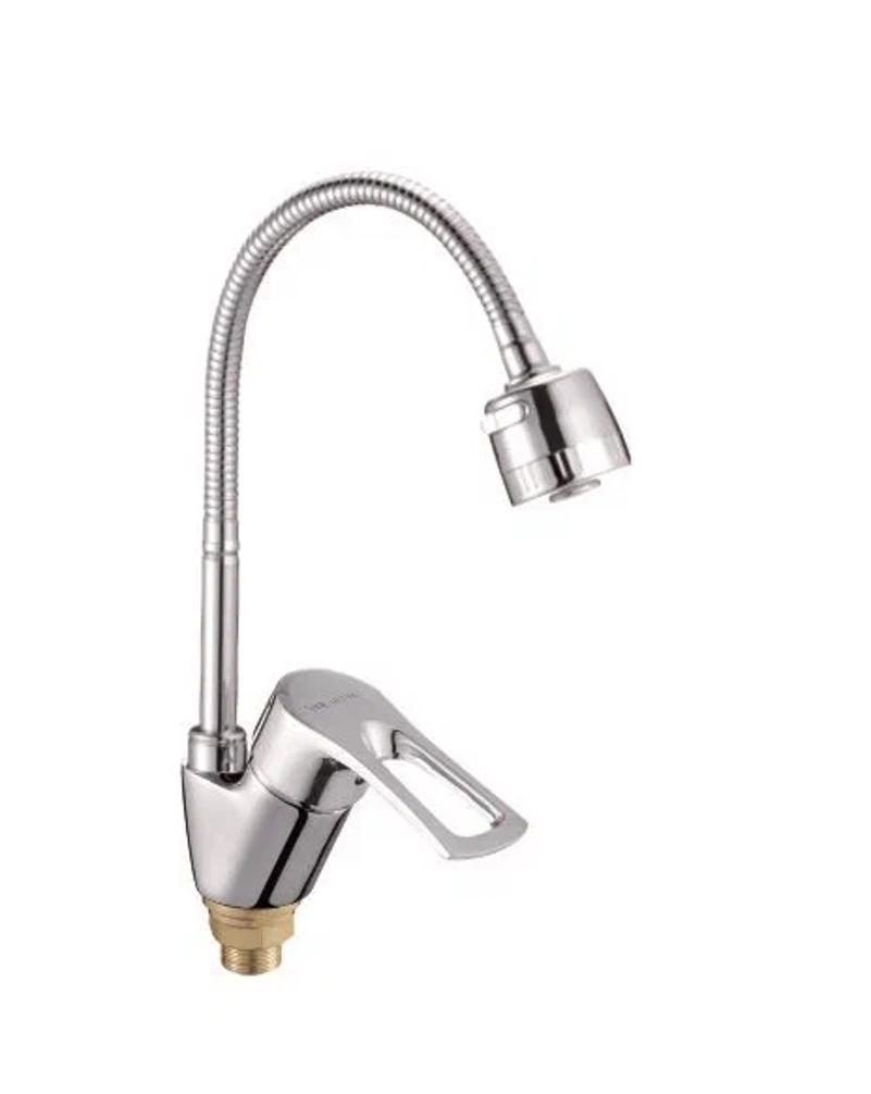 Смеситель для кухни с гибким изливом Shevanik S5143, хром