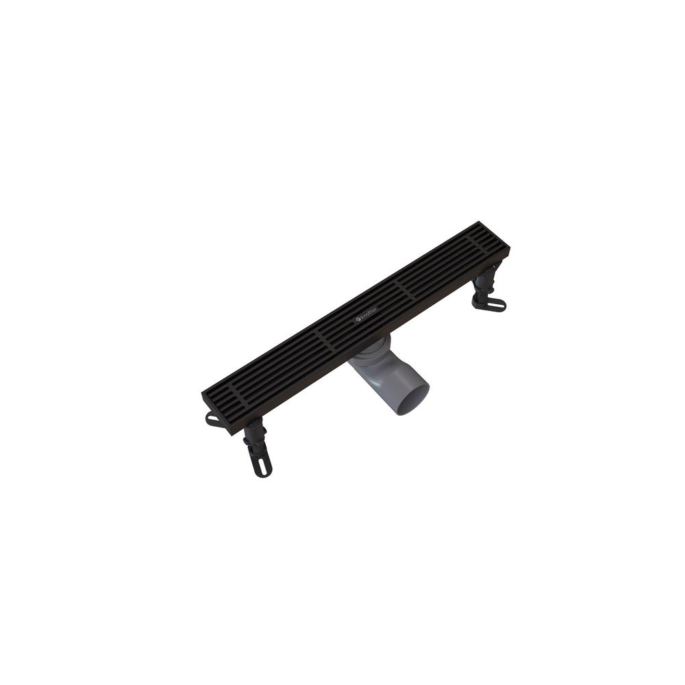 Душевой трап линейный Knotlor SDRW0400LBL, матовый черный