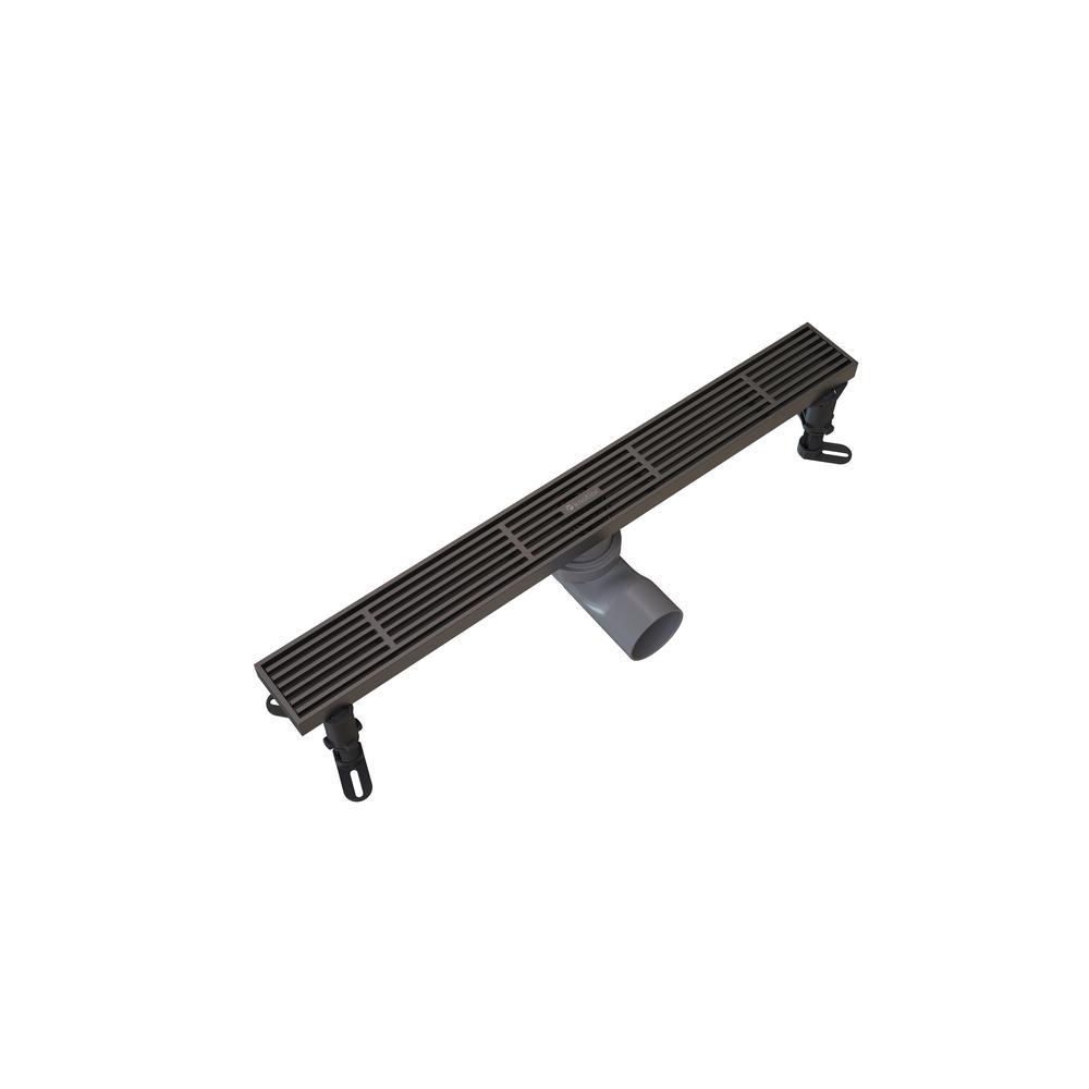 Душевой трап линейный Knotlor SDRW0500LGM, вороненая сталь