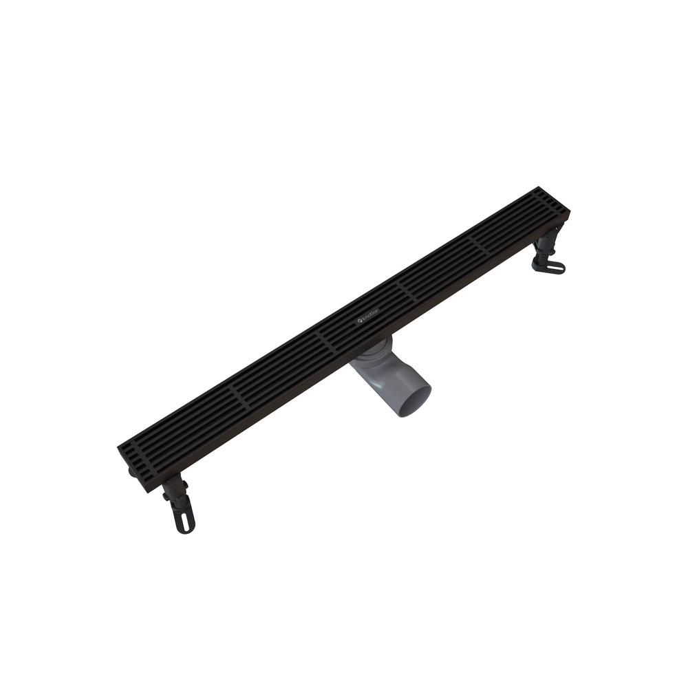 Душевой трап линейный Knotlor SDRW0600LBL, матовый черный