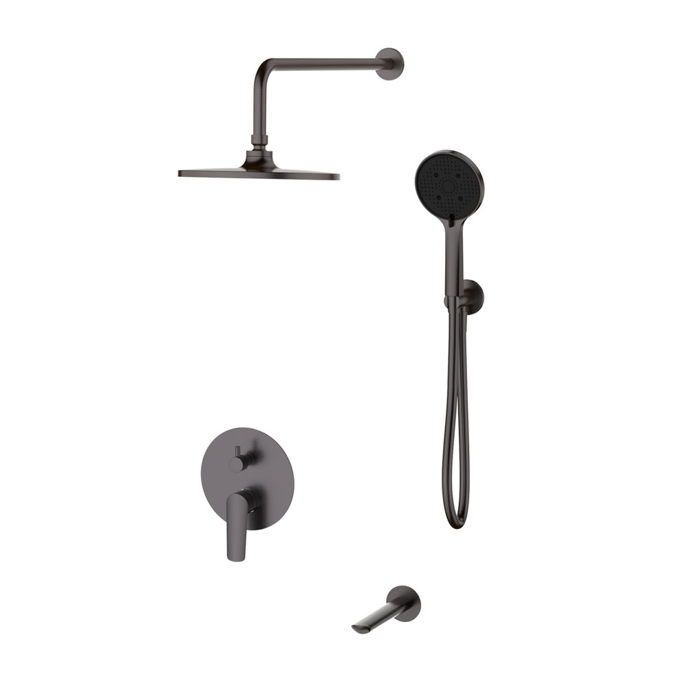 Душевая система встраиваемая ESKO Lagos Gun Metal SET7in1LGGM, оружейная сталь